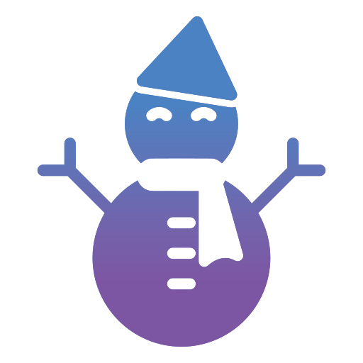pupazzo di neve Generic gradient fill icona