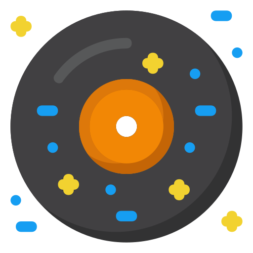 Vinyl disc Generic color fill icon