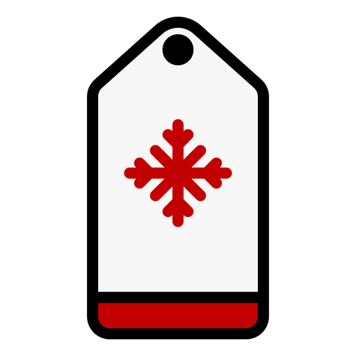 Świąteczny tag Generic color lineal-color ikona