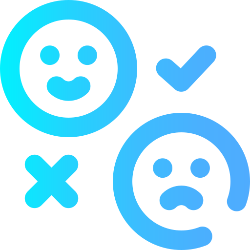Feedback emoji Super Basic Omission Gradient icon