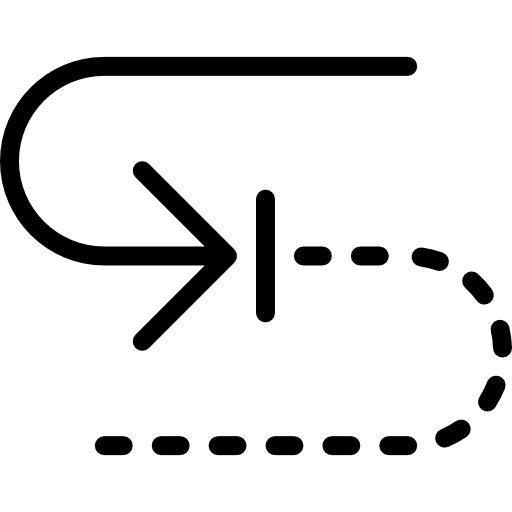 freccia curva Basic Miscellany Lineal icona