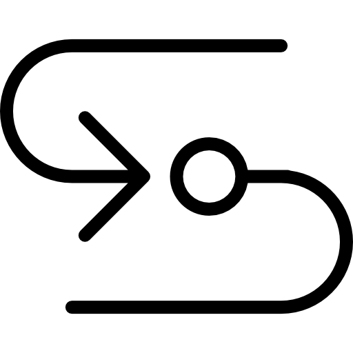 曲がった矢印 Basic Miscellany Lineal icon