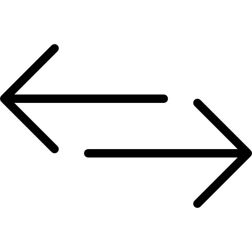 Horizontal arrows Basic Miscellany Lineal icon