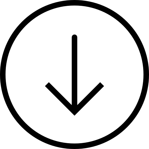 freccia in giù Basic Miscellany Lineal icona