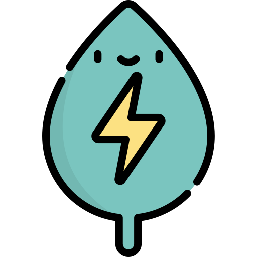 energía verde Kawaii Lineal color icono