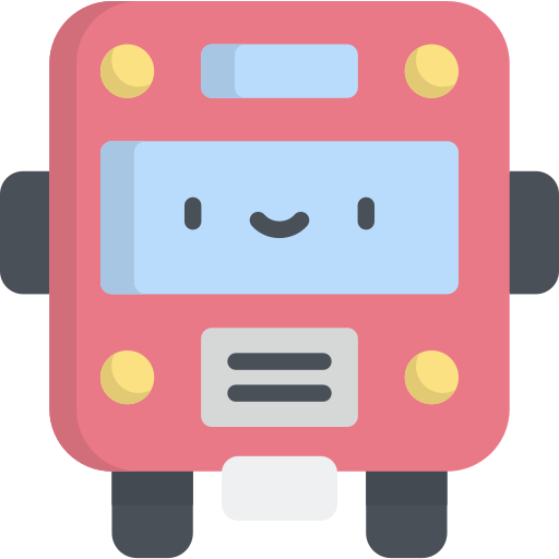 autobús Kawaii Flat icono