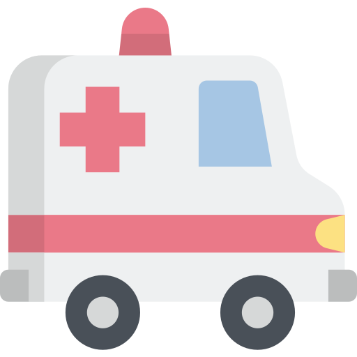 ambulance Kawaii Flat icoon