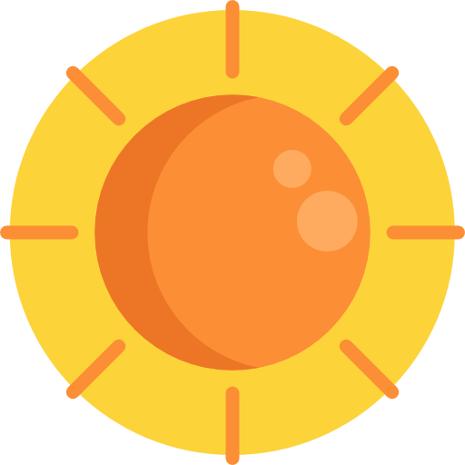 Sun Detailed Flat Circular Flat icon