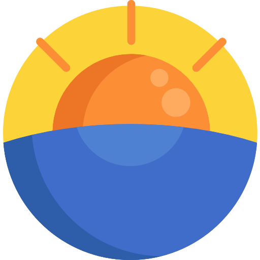 Восход солнца Detailed Flat Circular Flat иконка