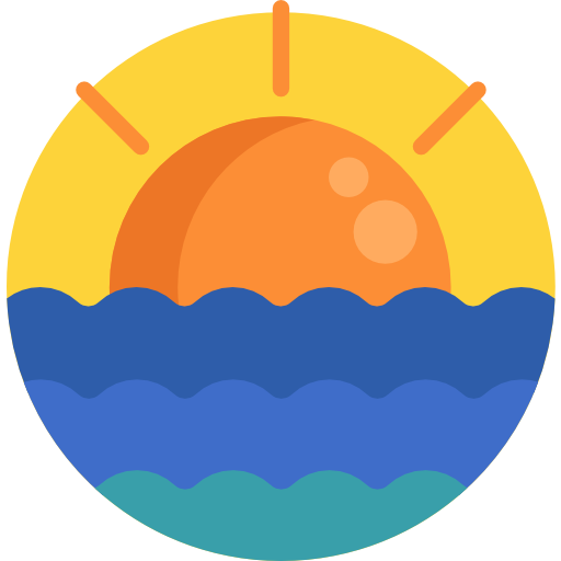 wschód słońca Detailed Flat Circular Flat ikona