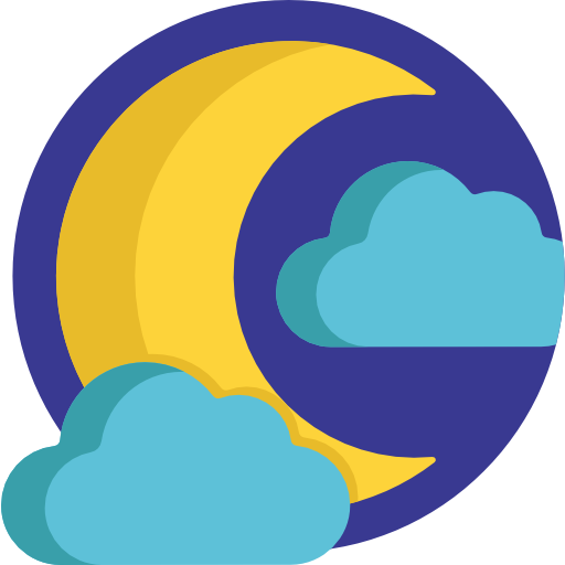 półksiężyc Detailed Flat Circular Flat ikona