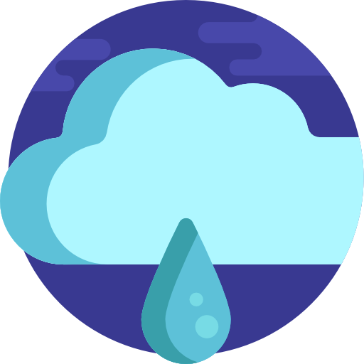 雨 Detailed Flat Circular Flat icon