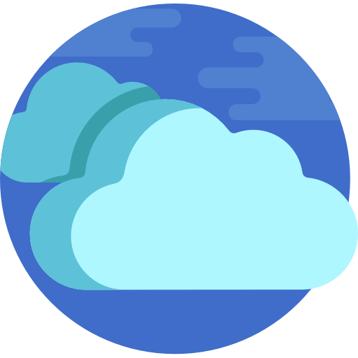 Cloudy Detailed Flat Circular Flat icon