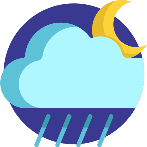deszczowy Detailed Flat Circular Flat ikona