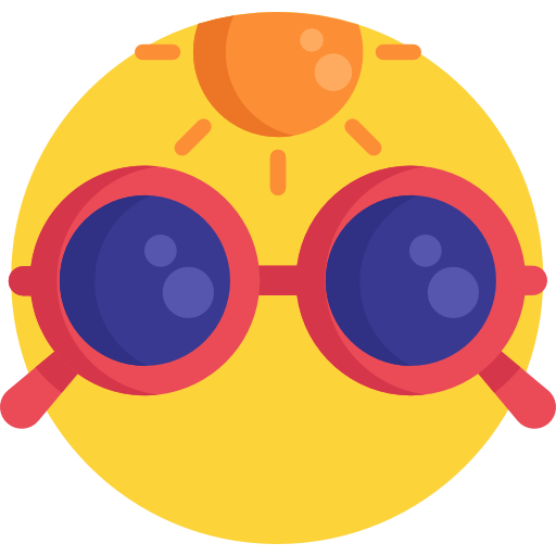 okulary słoneczne Detailed Flat Circular Flat ikona