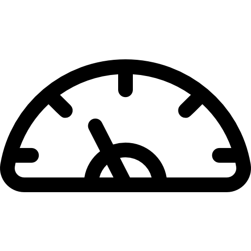 snelheidsmeter Basic Rounded Lineal icoon