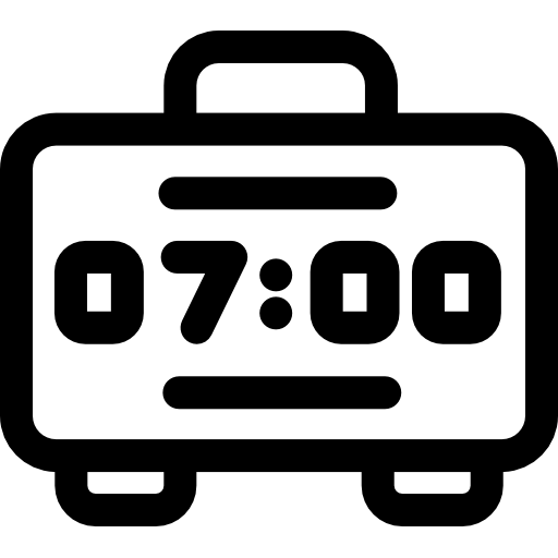 알람 시계 Basic Rounded Lineal icon