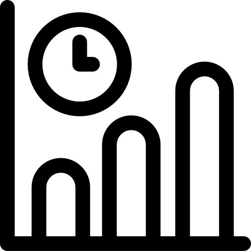 막대 차트 Basic Rounded Lineal icon