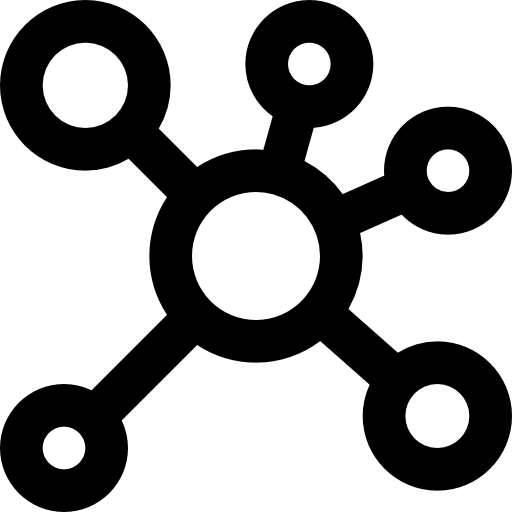 cząsteczka bqlqn Lineal ikona