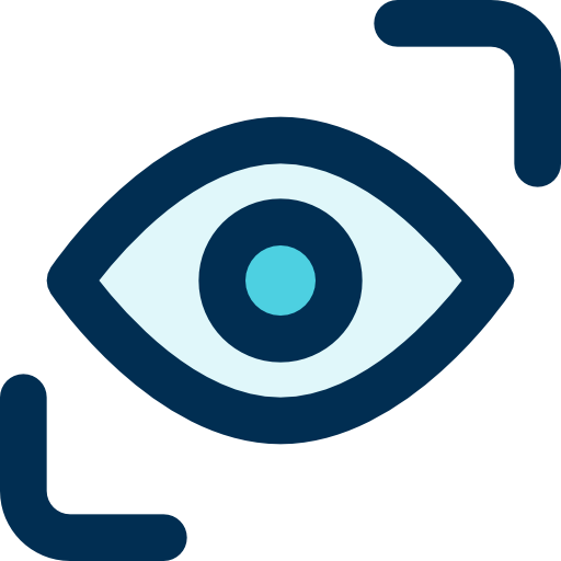 Eye scanner bqlqn Lineal Color icon