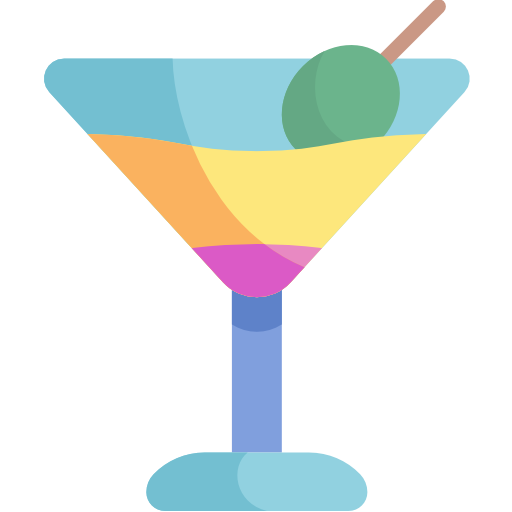 Cocktail Kawaii Flat icon