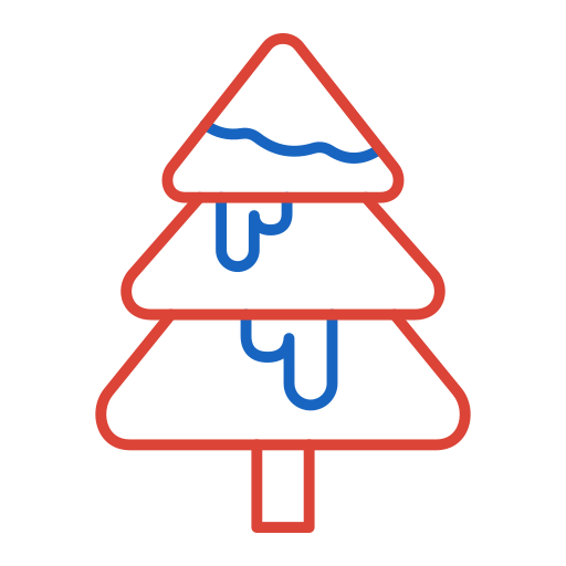 árbol de invierno Generic color outline icono