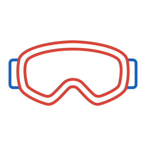 occhiali da sci Generic color outline icona