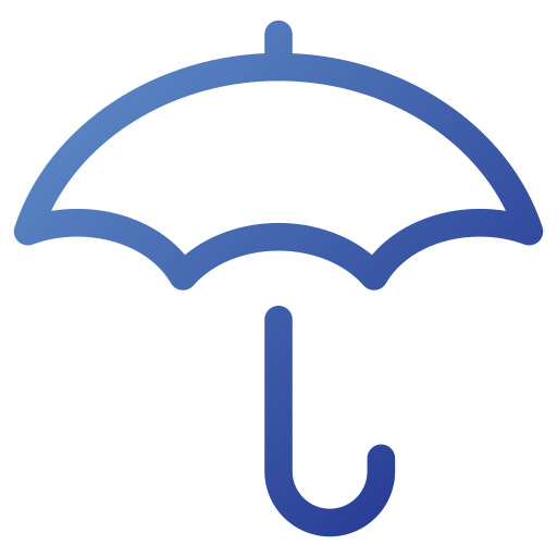 paraplu Generic gradient outline icoon
