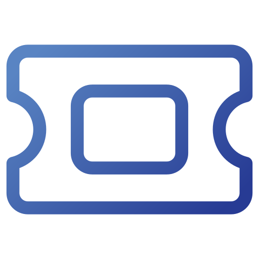 Ticket Generic gradient outline icon