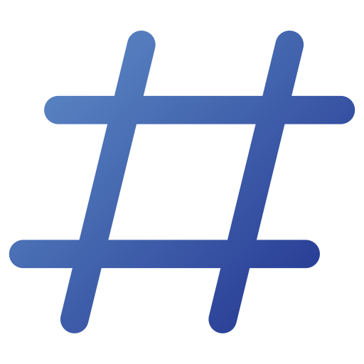 hashtag Generic gradient fill icon