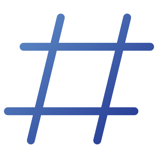 ハッシュタグ Generic gradient outline icon