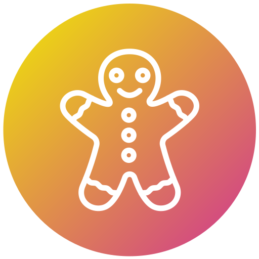 Gingerbread man Generic gradient fill icon