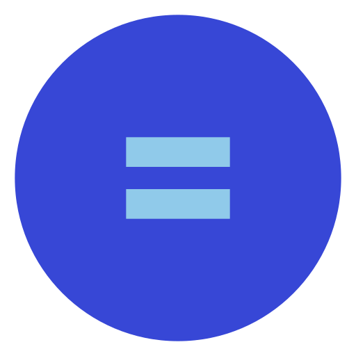 znak równości Generic color fill ikona