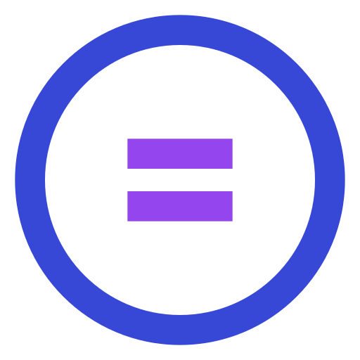 Знак равенства Generic color outline иконка
