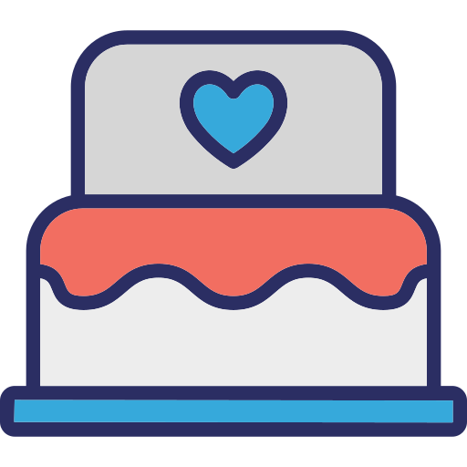 Valentine cake Generic color lineal-color icon