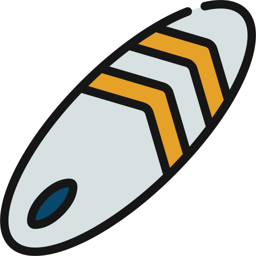tavola da surf Juicy Fish Lineal color icona