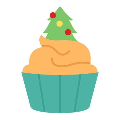 Christmas cupcake Generic color fill icon
