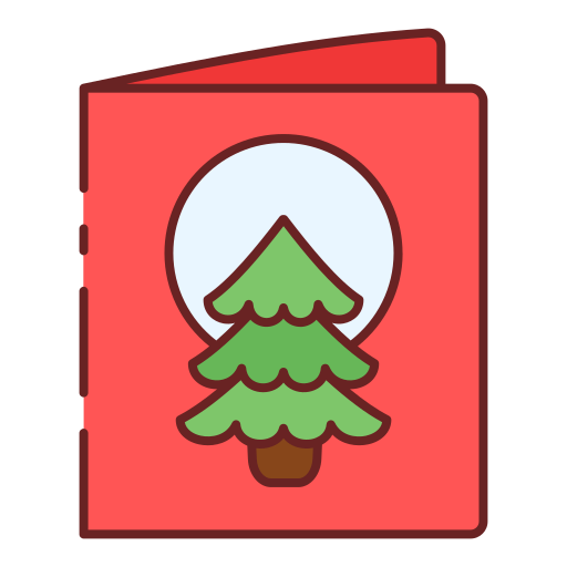 tarjeta de navidad Generic color lineal-color icono