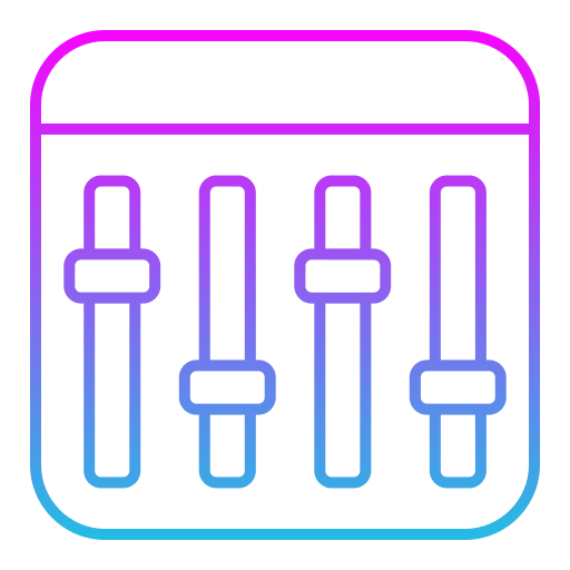 Equalizer Generic gradient outline icon