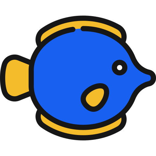 Тропическая рыба Juicy Fish Lineal color иконка