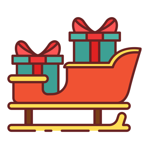 Santa sleigh Generic color lineal-color icon