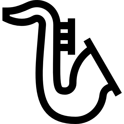 saxofone Basic Straight Lineal Ícone