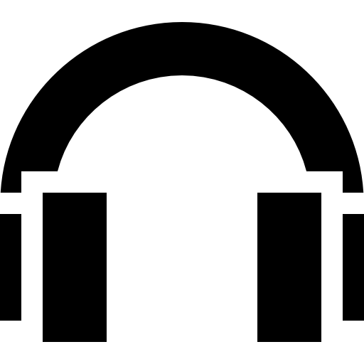 ヘッドフォン Basic Straight Filled icon