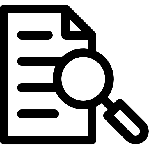 lente d'ingrandimento Basic Rounded Lineal icona