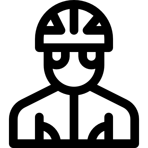 rowerzysta Basic Rounded Lineal ikona
