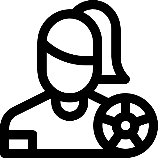 piłkarz Basic Rounded Lineal ikona