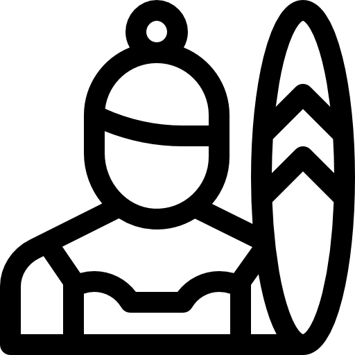 Серфер Basic Rounded Lineal иконка