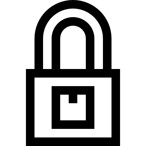 lucchetto Basic Straight Lineal icona