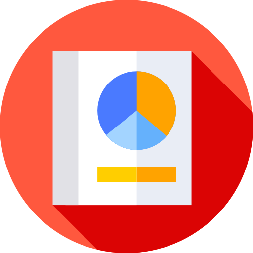 Analytics Flat Circular Flat icon