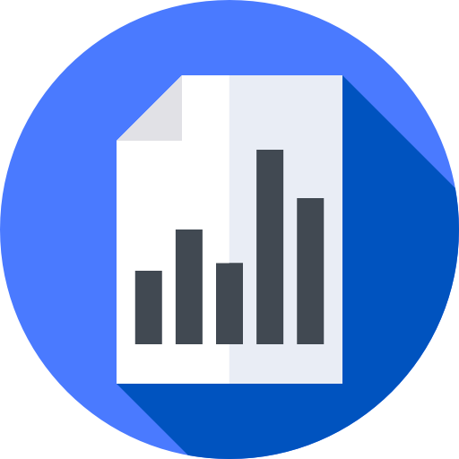 Analytics Flat Circular Flat icon